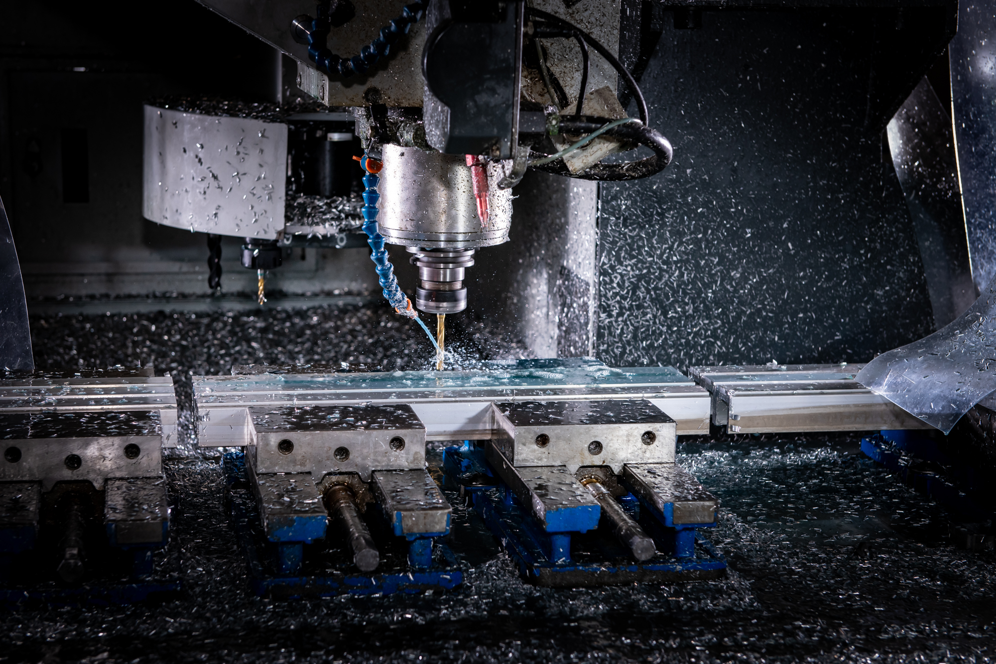 Aluminum being milled.